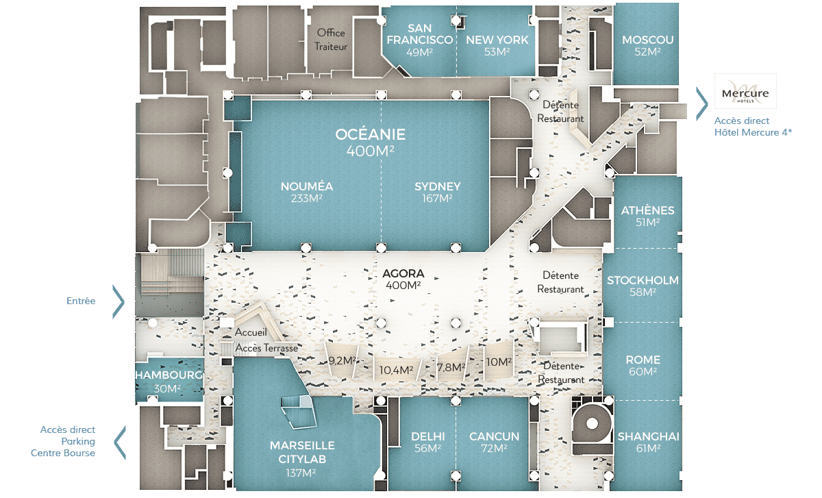 Map salle de réception et séminaire Marseille - City Center