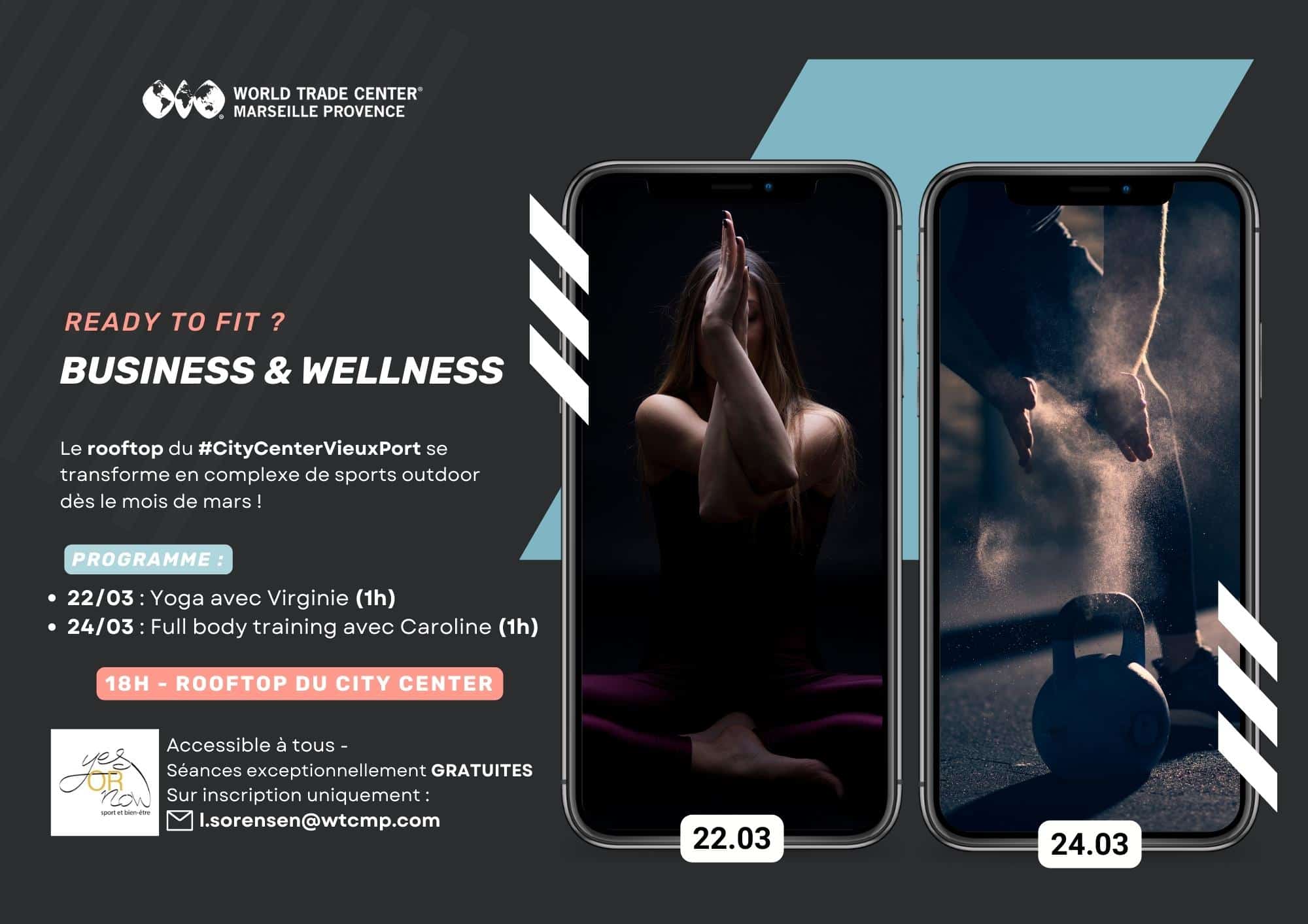 Business & Wellness en mars au #CityCenter 1 Visuel News Mars Yes or Now